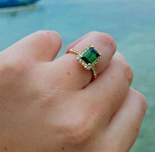 Load image into Gallery viewer, Mr. Big Ring Rectangle Halo Ring