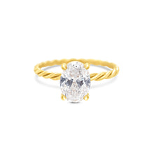 Load image into Gallery viewer, Twisted Oval Ring LGD 0.50-3ct