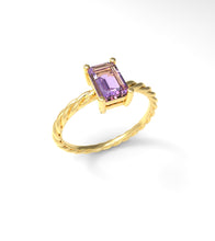 Load image into Gallery viewer, Twisted Rectangle Ring