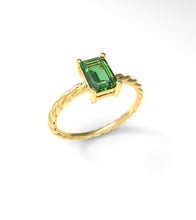 Load image into Gallery viewer, Twisted Rectangle Ring