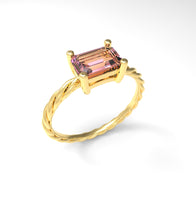 Load image into Gallery viewer, Twisted Rectangle Horizontal Ring