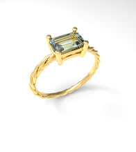 Load image into Gallery viewer, Twisted Rectangle Horizontal Ring