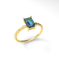 Load image into Gallery viewer, Twisted Rectangle Ring