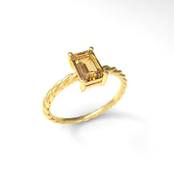 Load image into Gallery viewer, Twisted Rectangle Ring