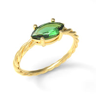 Load image into Gallery viewer, Twisted Marquise Horizontal Ring