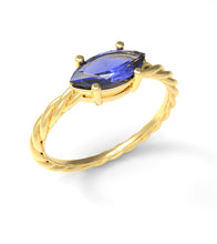 Load image into Gallery viewer, Twisted Marquise Horizontal Ring