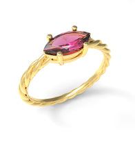 Load image into Gallery viewer, Twisted Marquise Horizontal Ring