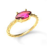 Load image into Gallery viewer, Twisted Marquise Horizontal Ring