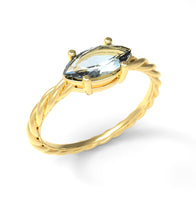 Load image into Gallery viewer, Twisted Marquise Horizontal Ring