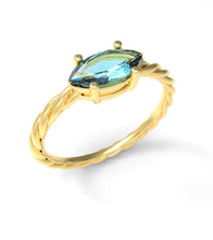 Load image into Gallery viewer, Twisted Marquise Horizontal Ring