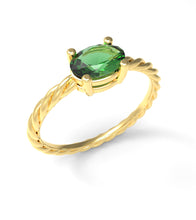 Load image into Gallery viewer, Twisted Oval Horizontal Ring