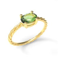 Load image into Gallery viewer, Twisted Oval Horizontal Ring