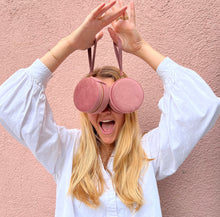 Load image into Gallery viewer, This beautiful soft and stylish box provides a protective space to store your jewelry. Comes with a mirror and multiple compartments. We love this jewelry box so much, that we even wear it as an accessory.