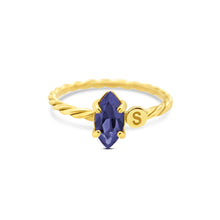 Load image into Gallery viewer, Twisted Initial Marquise Ring