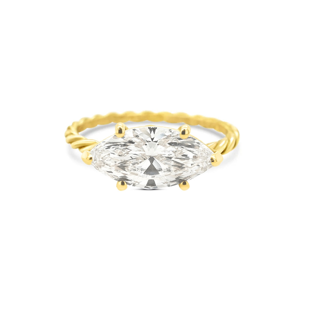 Twisted Marquise Horizontal Ring LGD 0.50-3ct