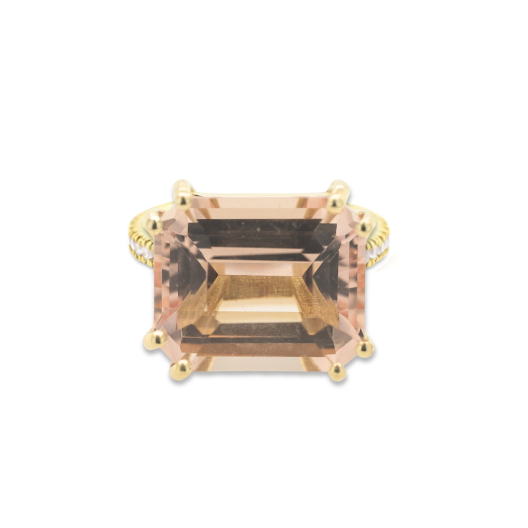 One-of-a-kind Morganite Eternity Ring