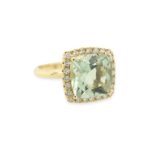 Load image into Gallery viewer, One-of-a-kind Prasiolite Halo Ring
