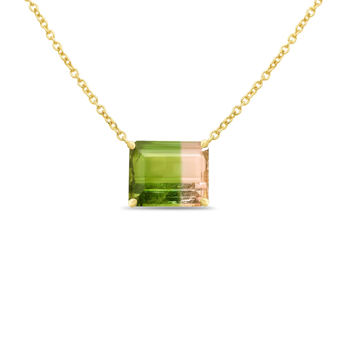 One-of-a-kind Rectangle Tourmaline Necklace