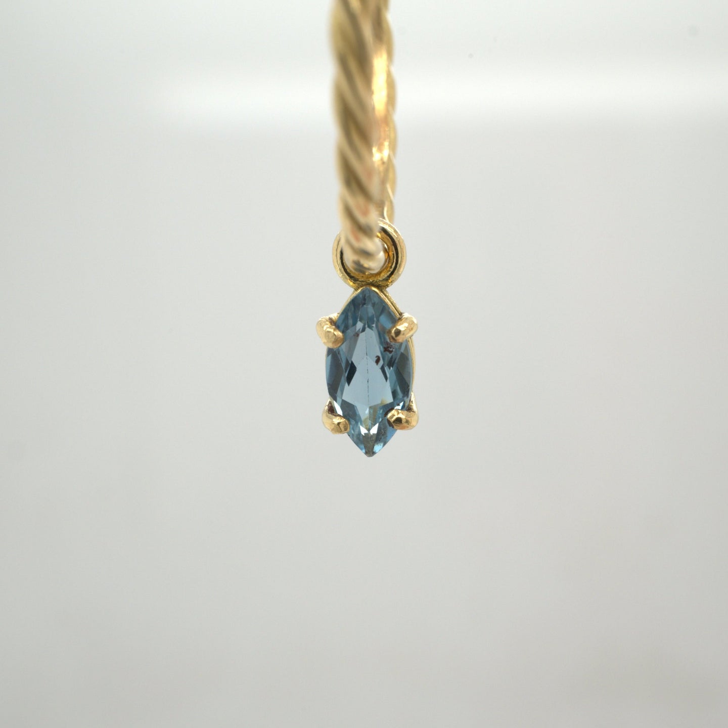 Earring Pendant Marquise London Blue