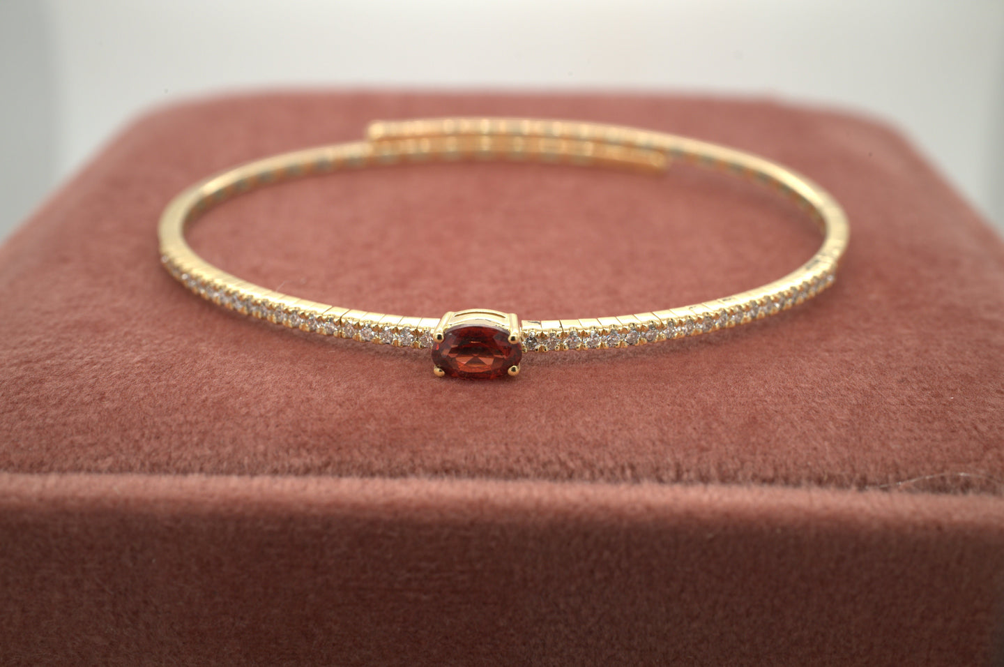 Eternity Gemstone Bracelet Garnet Size M