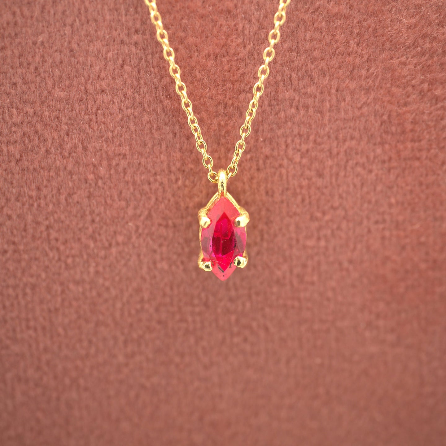 Marquise Necklace Ruby