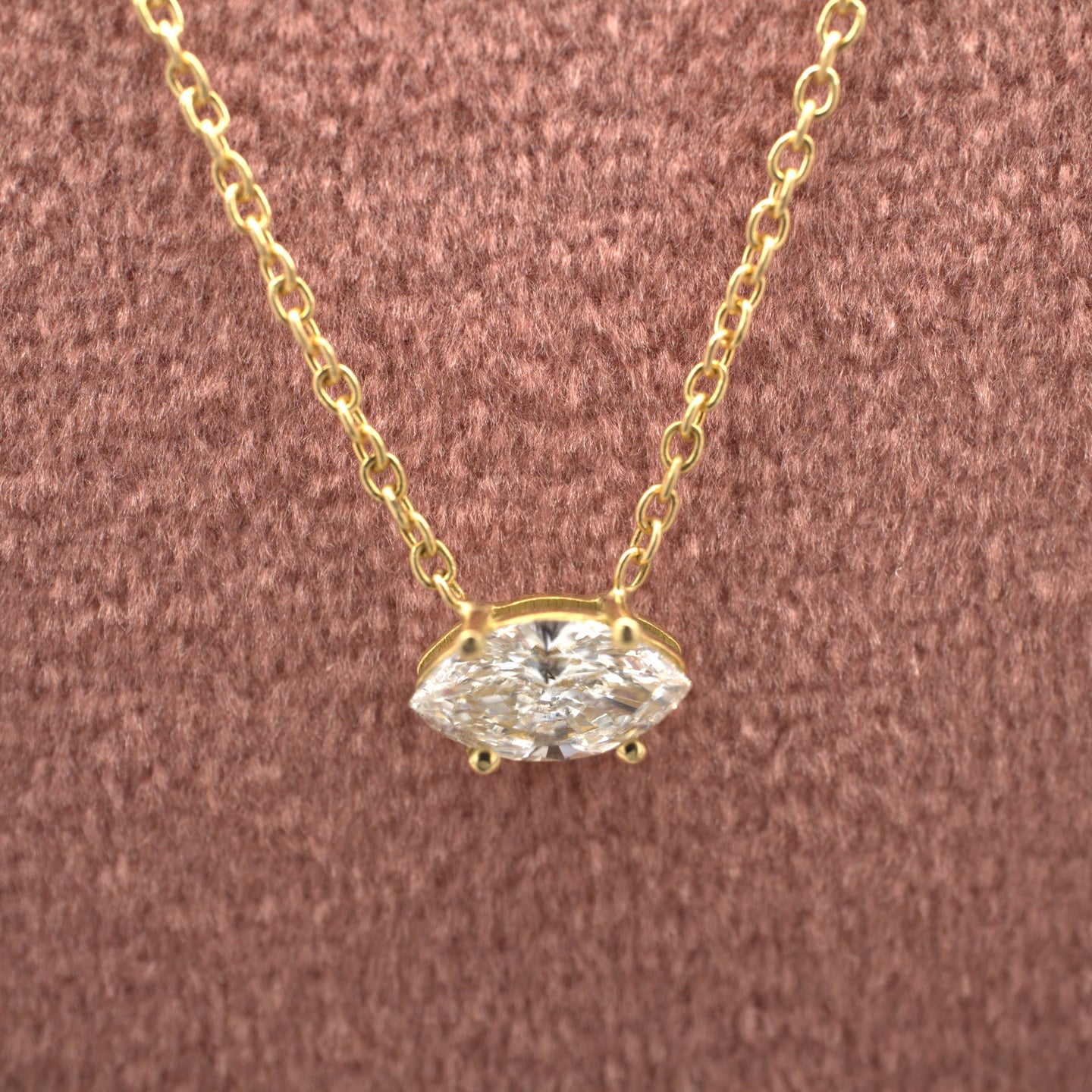 Marquise Cut 0.50ct Diamond Necklace