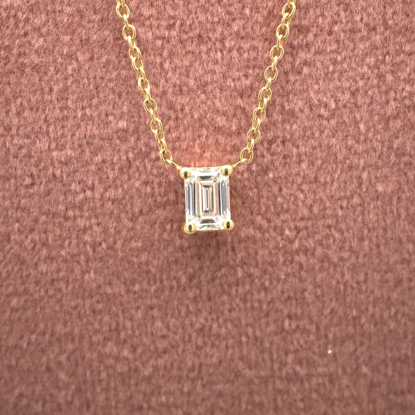 Emerald Cut 0.50ct Diamond Necklace