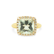 Load image into Gallery viewer, One-of-a-kind Prasiolite Halo Ring

