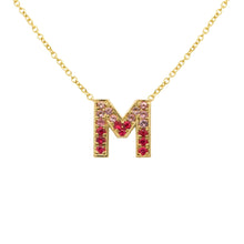 Load image into Gallery viewer, Letter Necklace (with Birthstones)
