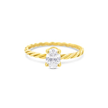 Load image into Gallery viewer, Twisted Oval Ring LG Diamond 0.50-1ct
