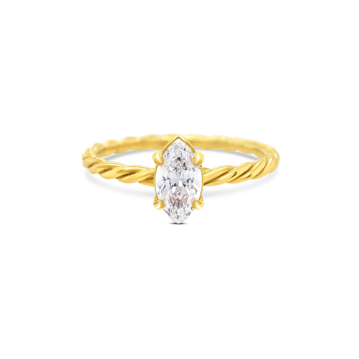 Twisted Marquise Ring LG Diamond 0.50-1ct