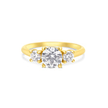 Load image into Gallery viewer, 3 Stones Ring Lab Grown Diamond
