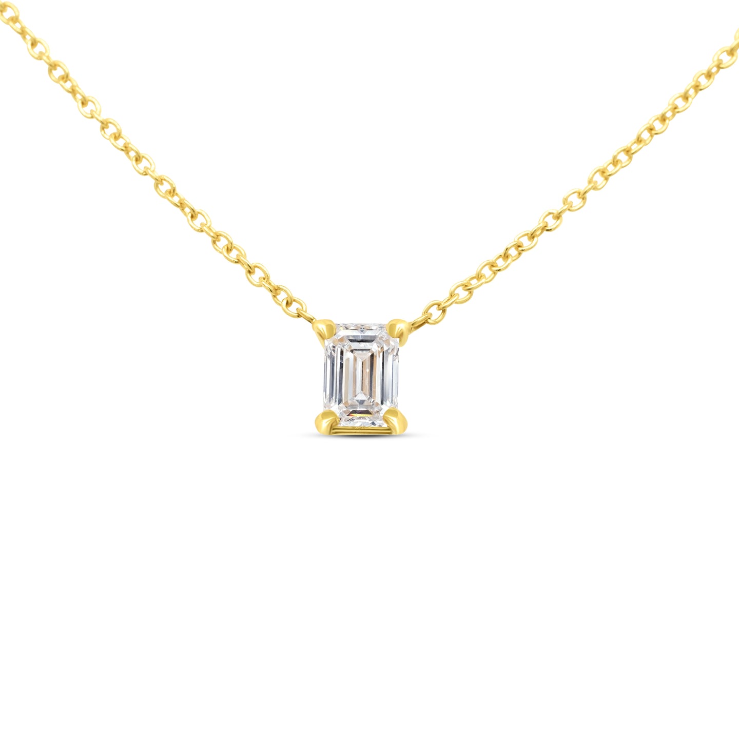 Rectangle Necklace Lab Grown Diamond
