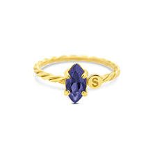 Load image into Gallery viewer, Twisted Initial Marquise Ring
