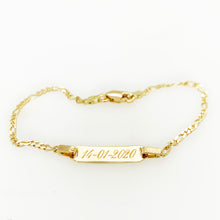 Load image into Gallery viewer, The all time favourite classic Name Bracelet. Usually given to a newborn or as a push present. Looking for a unique way to surprise your best friend, a godmother or a bridesmaid to be? Don&#39;t hesitate to contact us for fun ideas!
