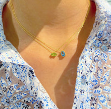 Load image into Gallery viewer, Elegant, classy, subtle, timeless but oh so fun with this marquise pendant. Layer them with all of our differents designs. Perfect for everyday, every occasion and character. We just can&#39;t get enough of these handmade necklaces with colorful handpicked gemstones.
